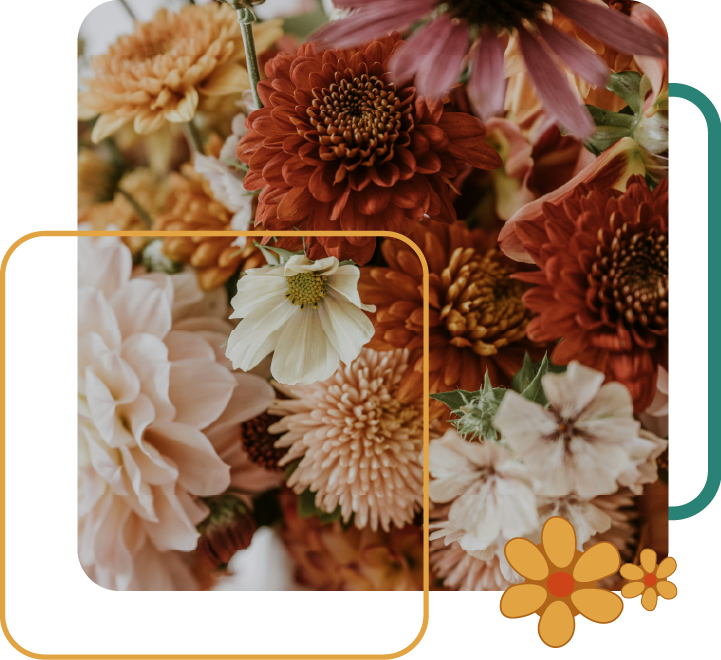 Section Mariages et fleurs en soie de la page Produits & services du P'tit Jardin, jardinerie et fleuriste à Briançon.